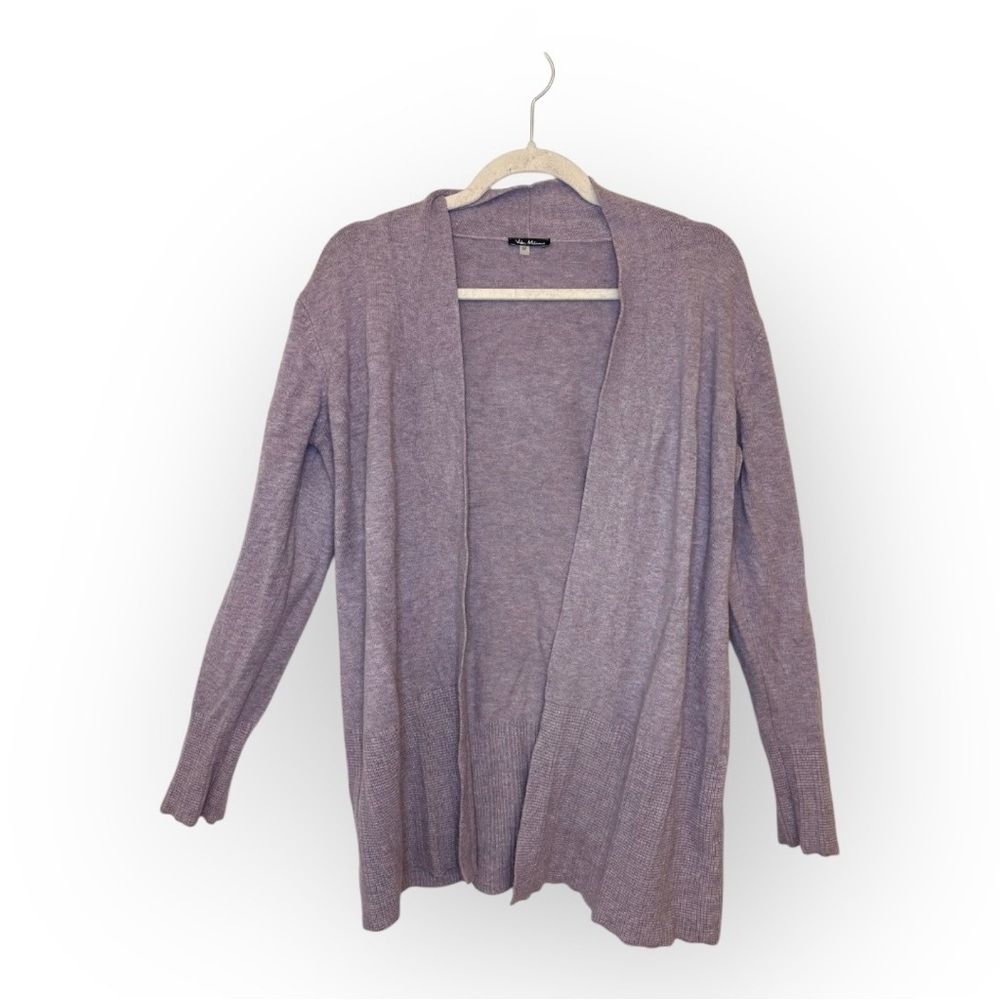 Vila Milano Lavender Purple Wool Blend Cardigan Open Front Sweater Medium